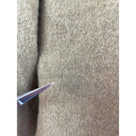 Vintage 60s Trench Coat Mod Womens Button Reversible Camel Cream - Picture 6 of 13